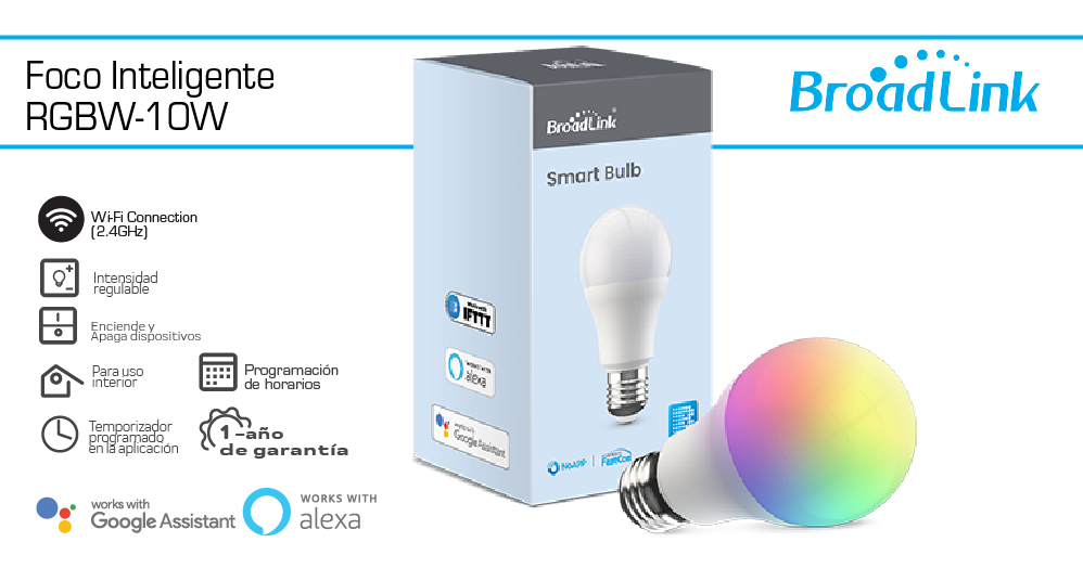 RGBW-Foco Inteligente Smart wifi led Broadlink