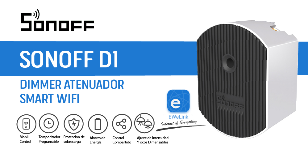 Sonoff D1 Dimmer Atenuador Smart Wifi *Focos Dimerizables